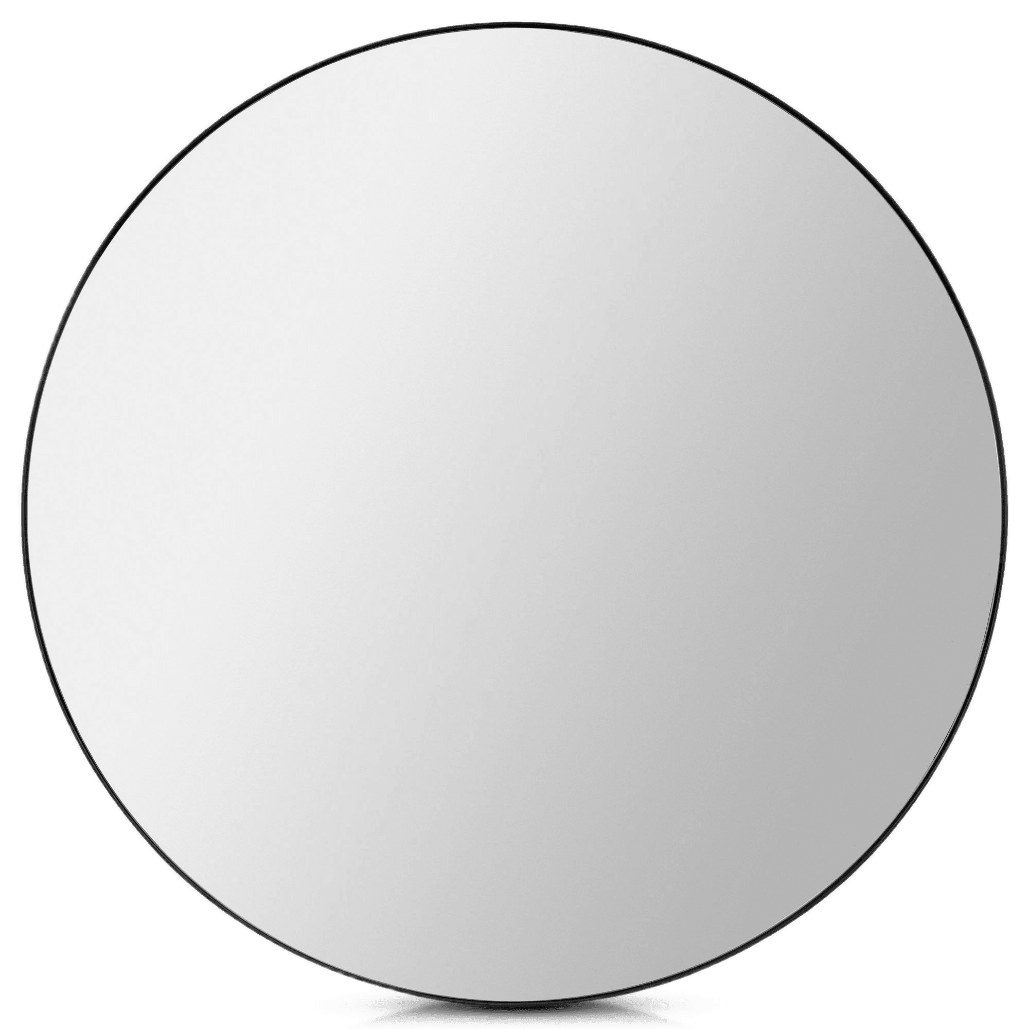 Round Mirror with Black Frame