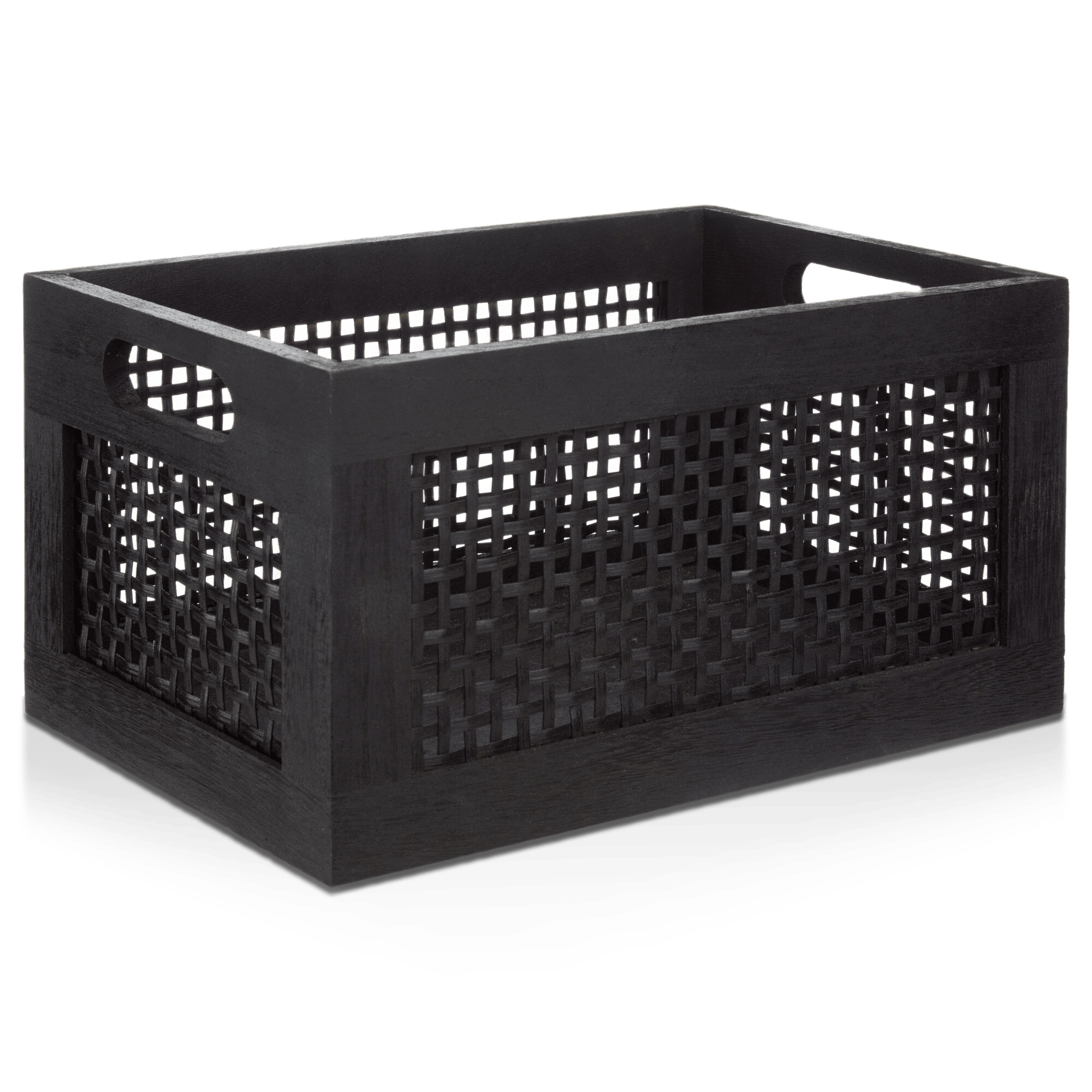 Black Bamboo and Pinewood Crate
