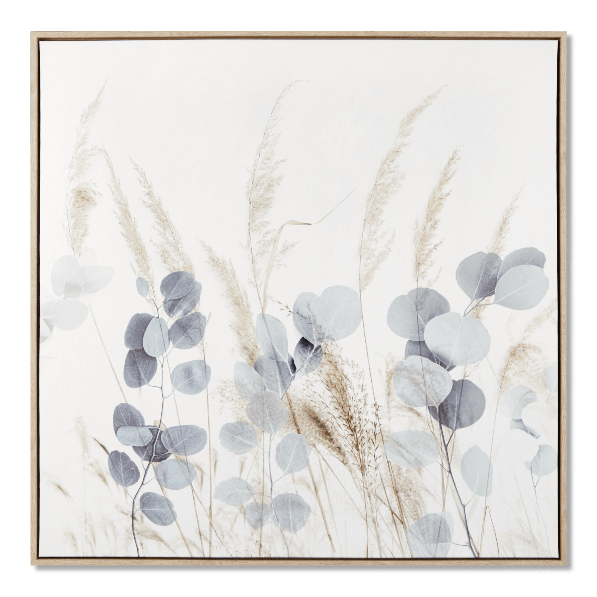 Cadre imprimé eucalyptus et fleurs des pampas