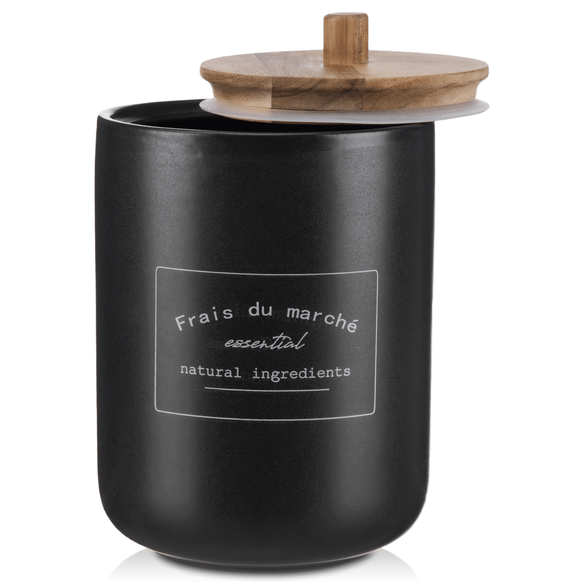Pot à café hermétique en céramique noire