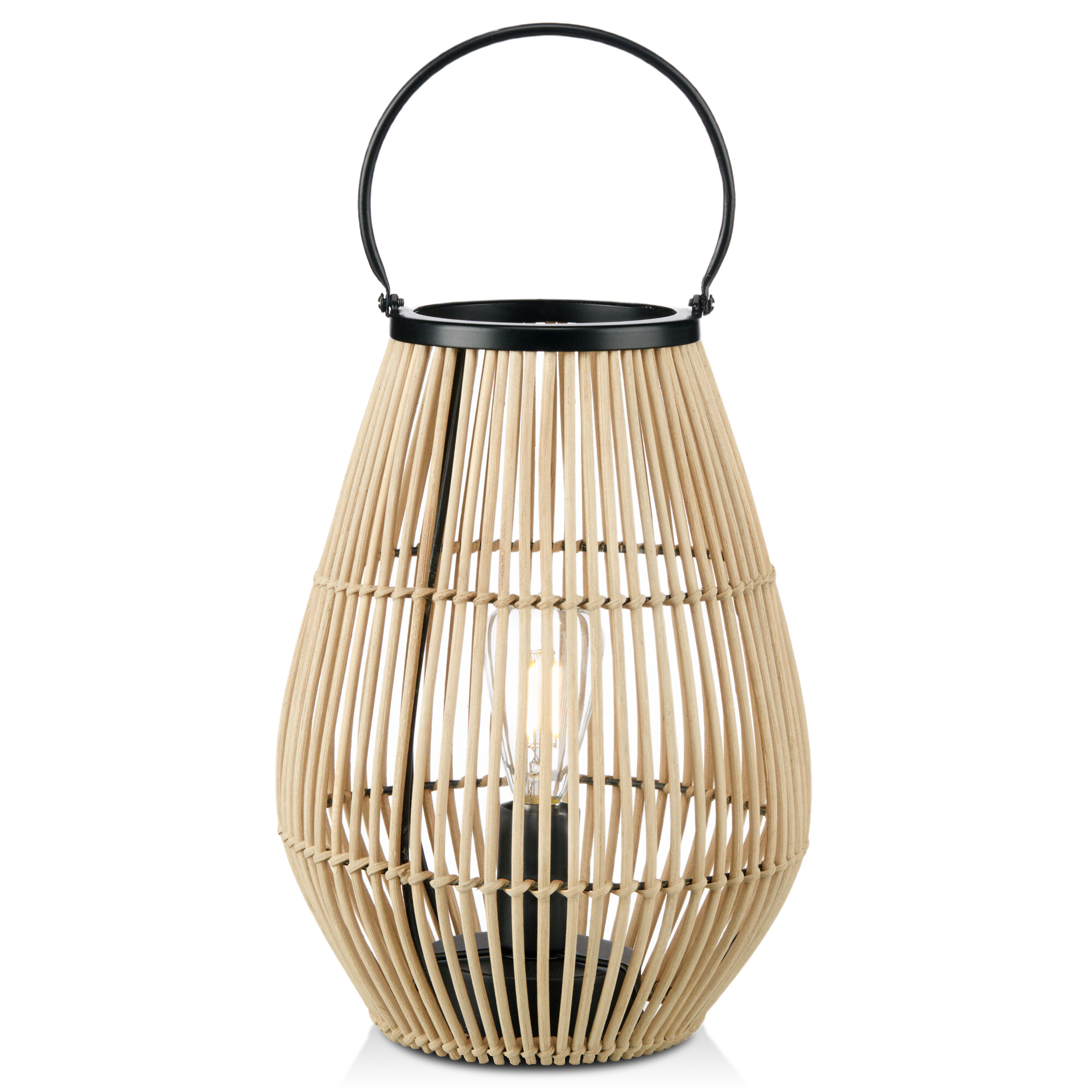 Natural Rattan Lantern Table Lamp