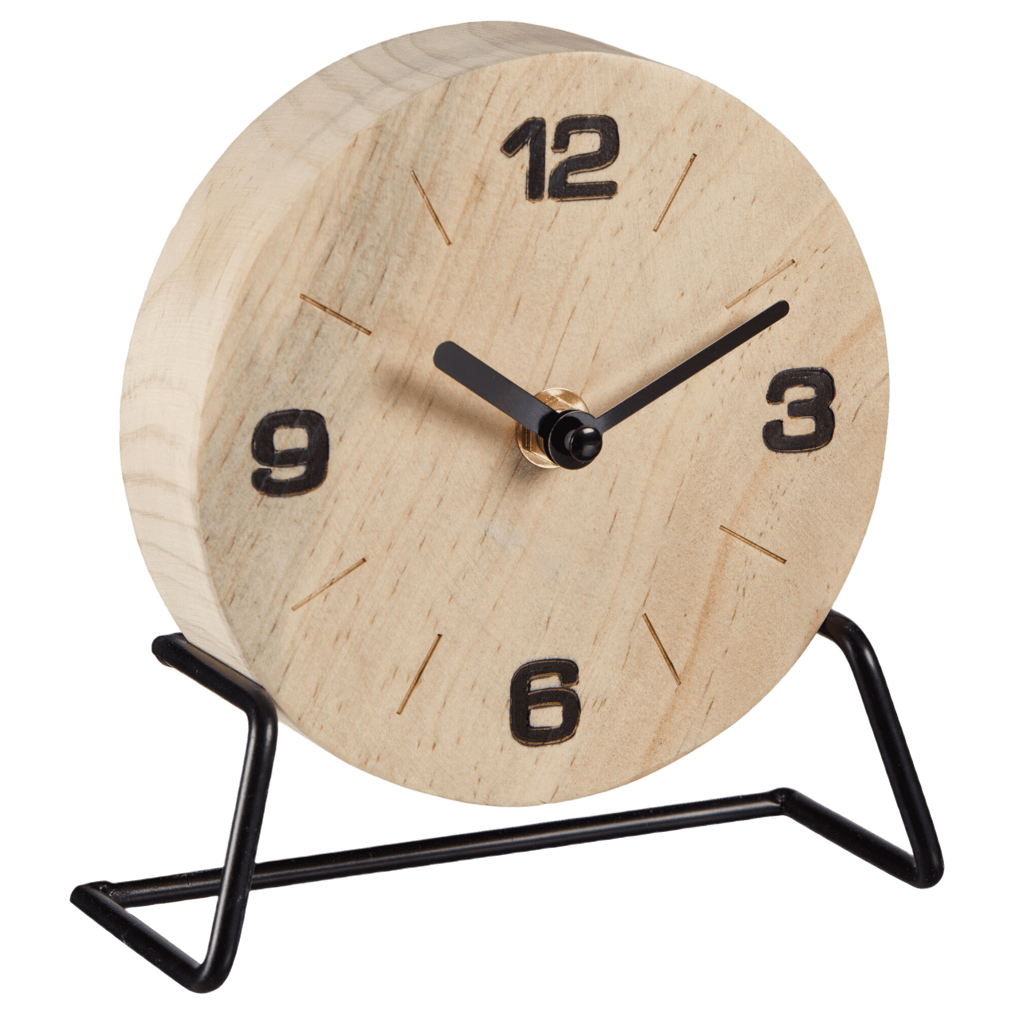 Horloge de table en bois