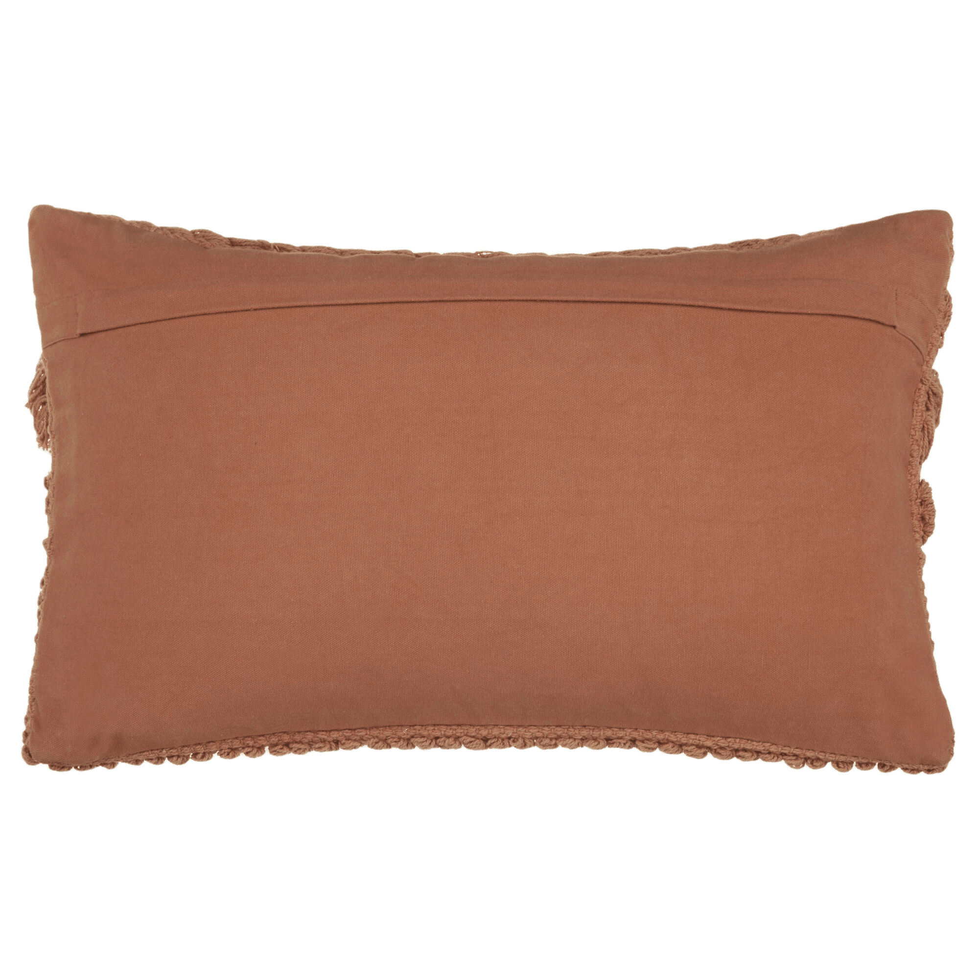 Ellen Textured & Fringed Decorative Pillow 