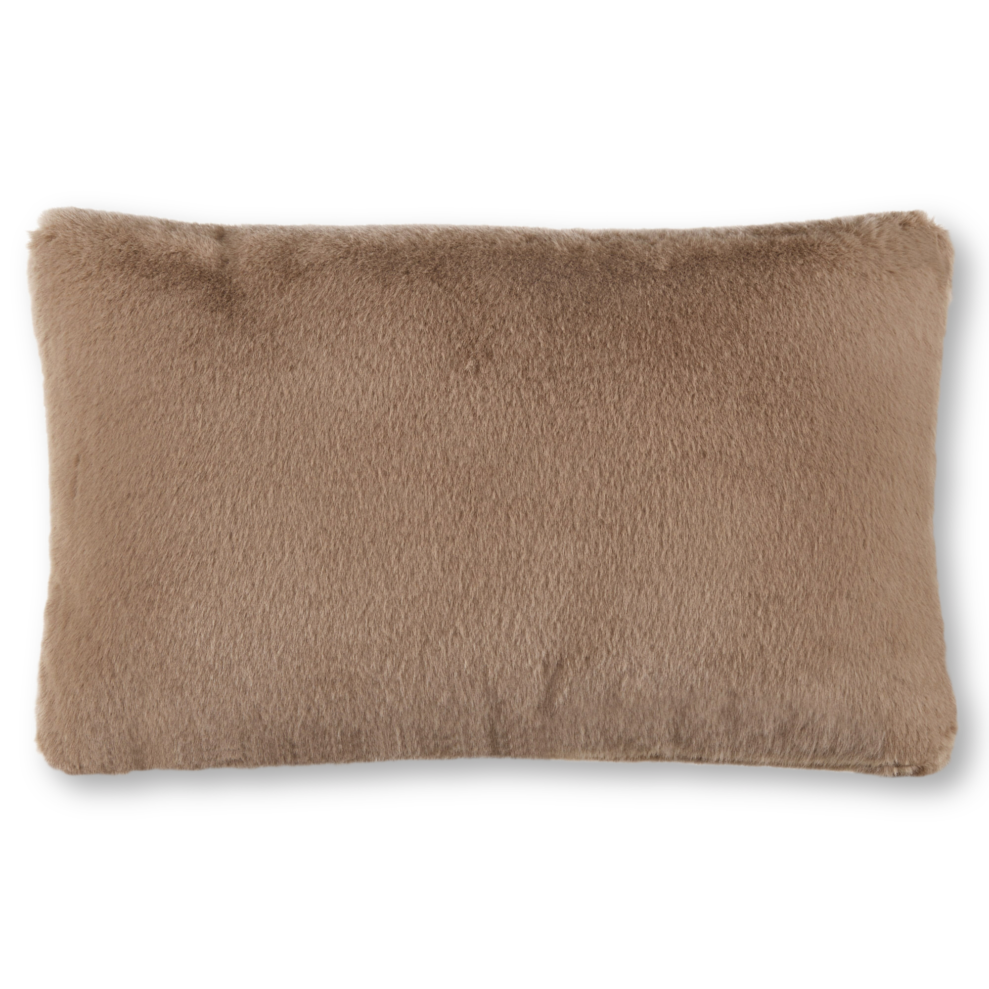 Coyote Faux Fur Decorative Lumbar Pillow 