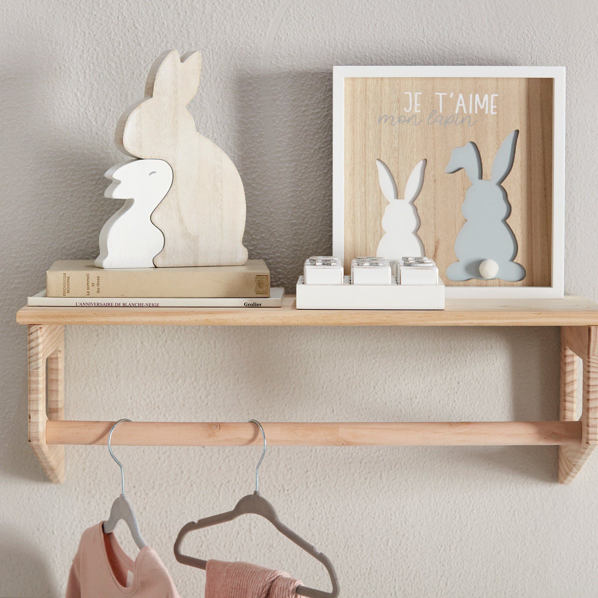 Decorative Wooden Rabbits