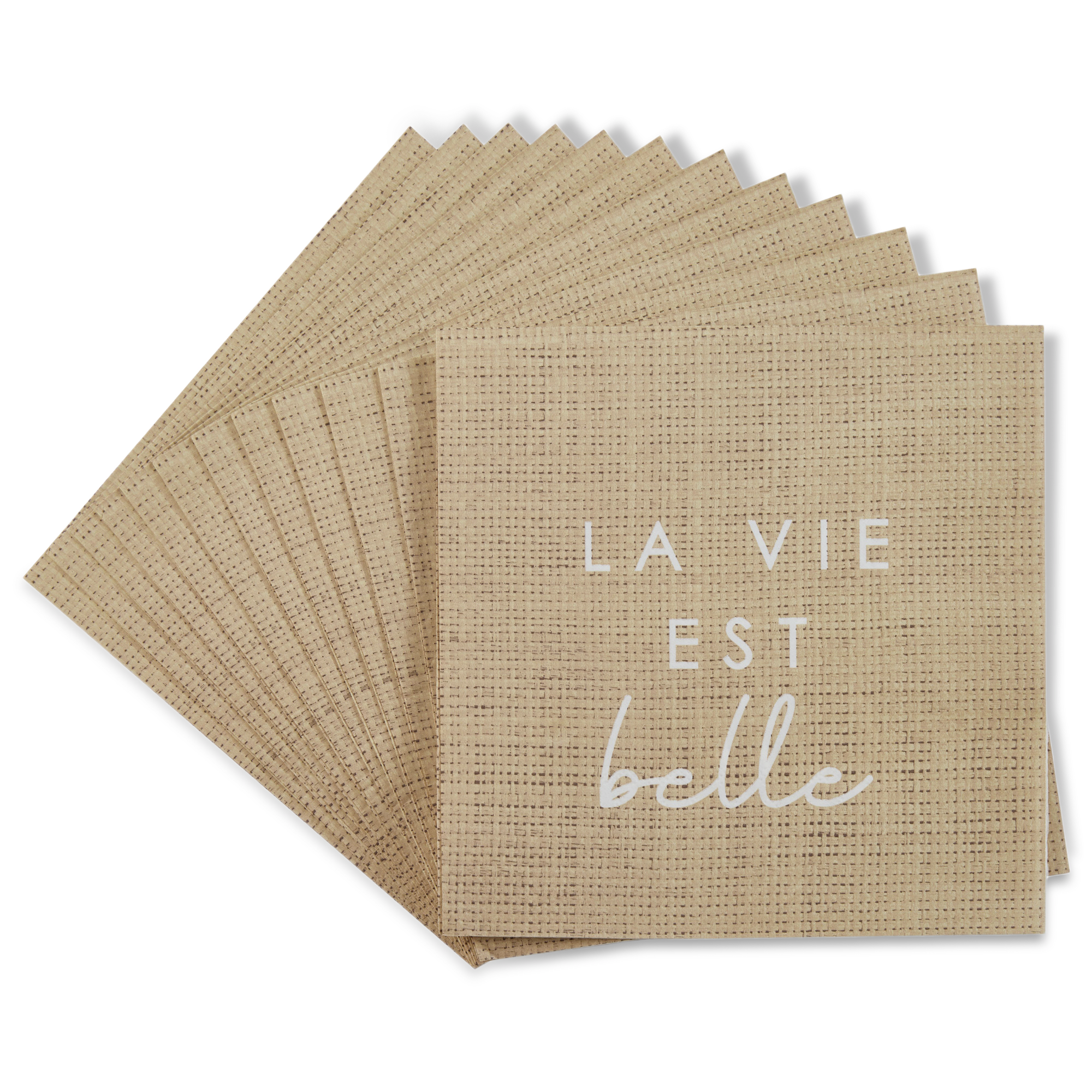 Set of 20 La vie est belle Paper Napkins