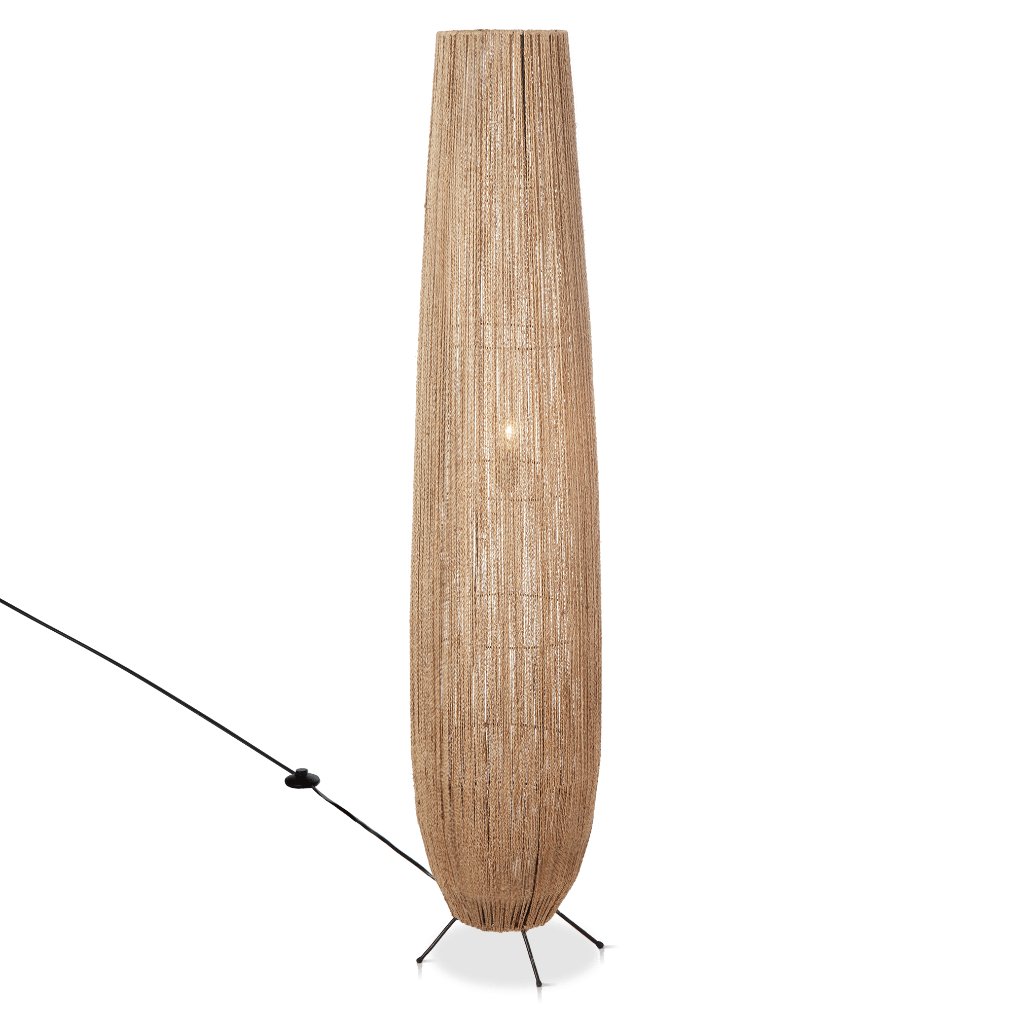 Hemp Rope Tube Floor Lamp