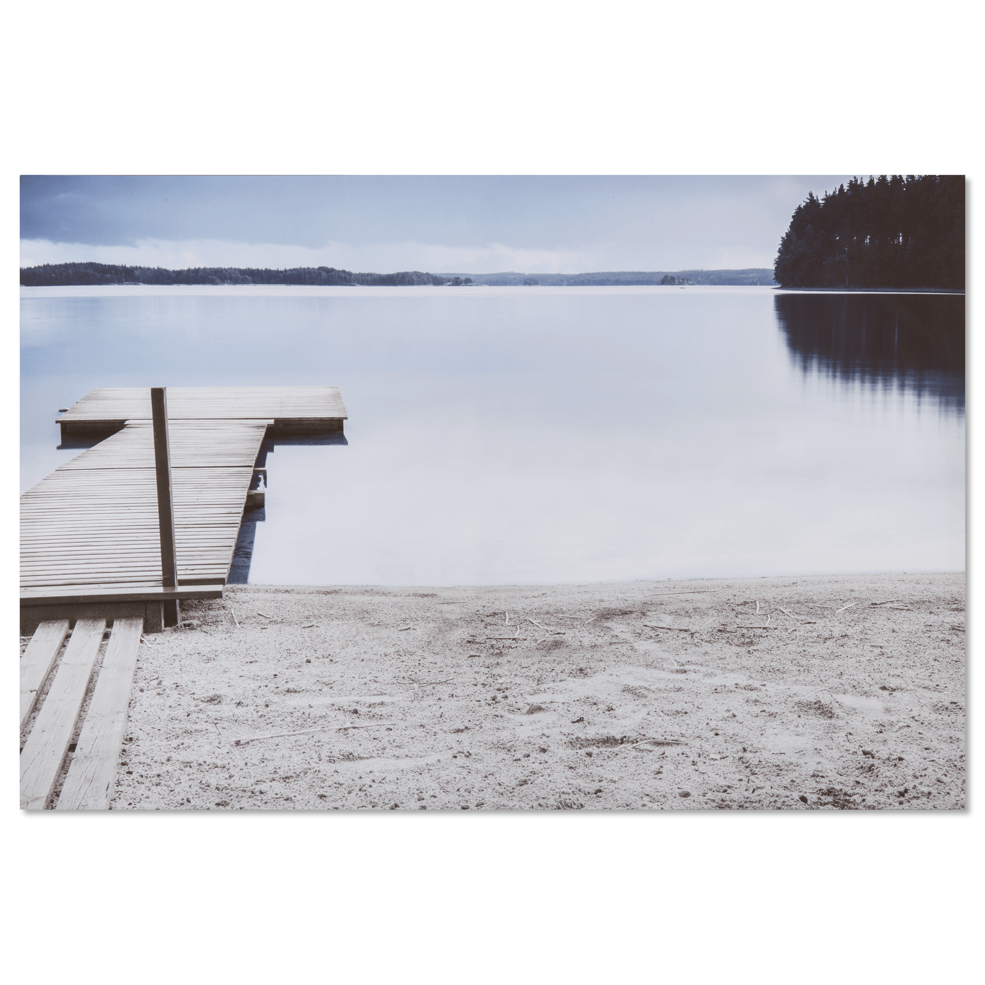 Calm Lake Scene Printed Canvas