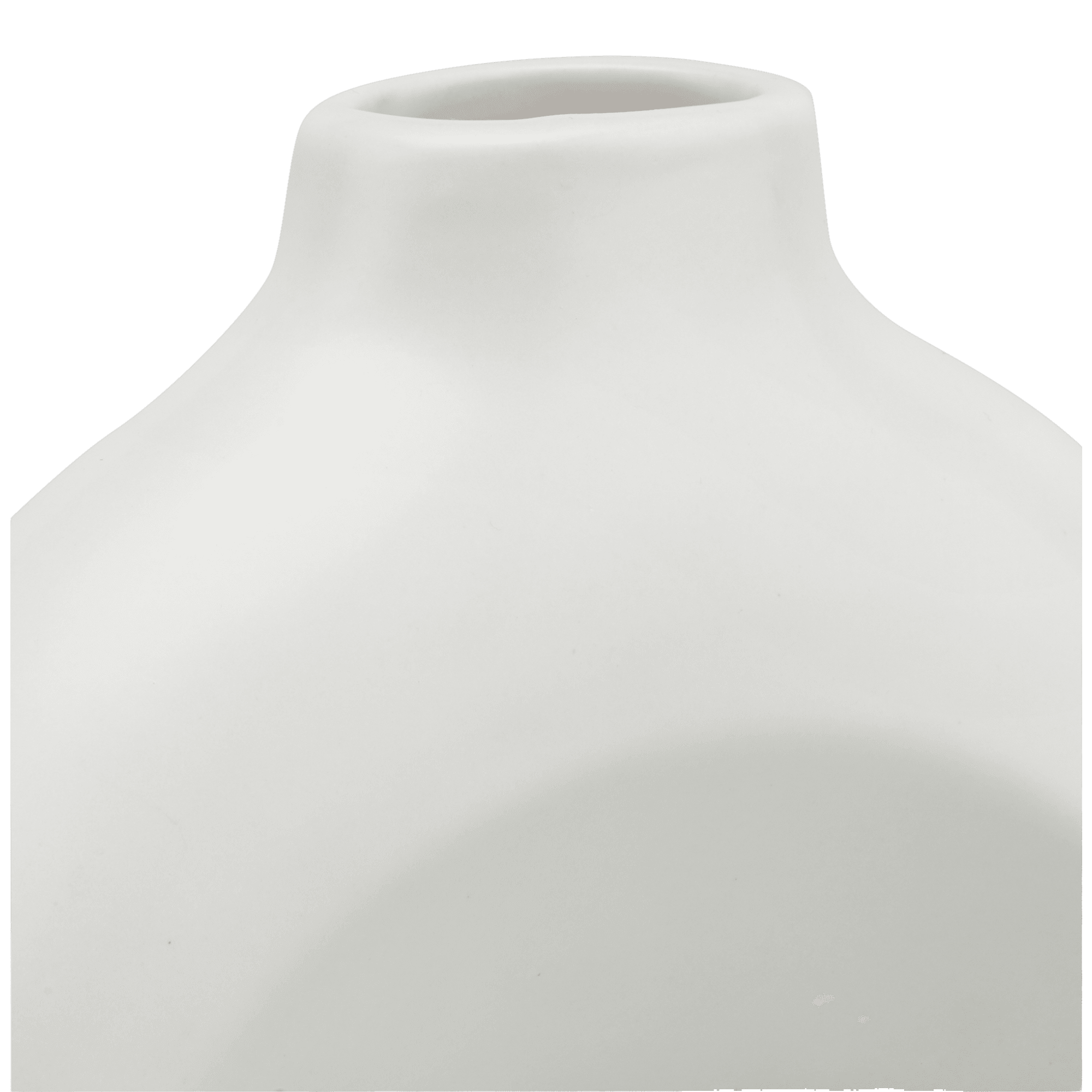 White Ceramic Crescent Vase