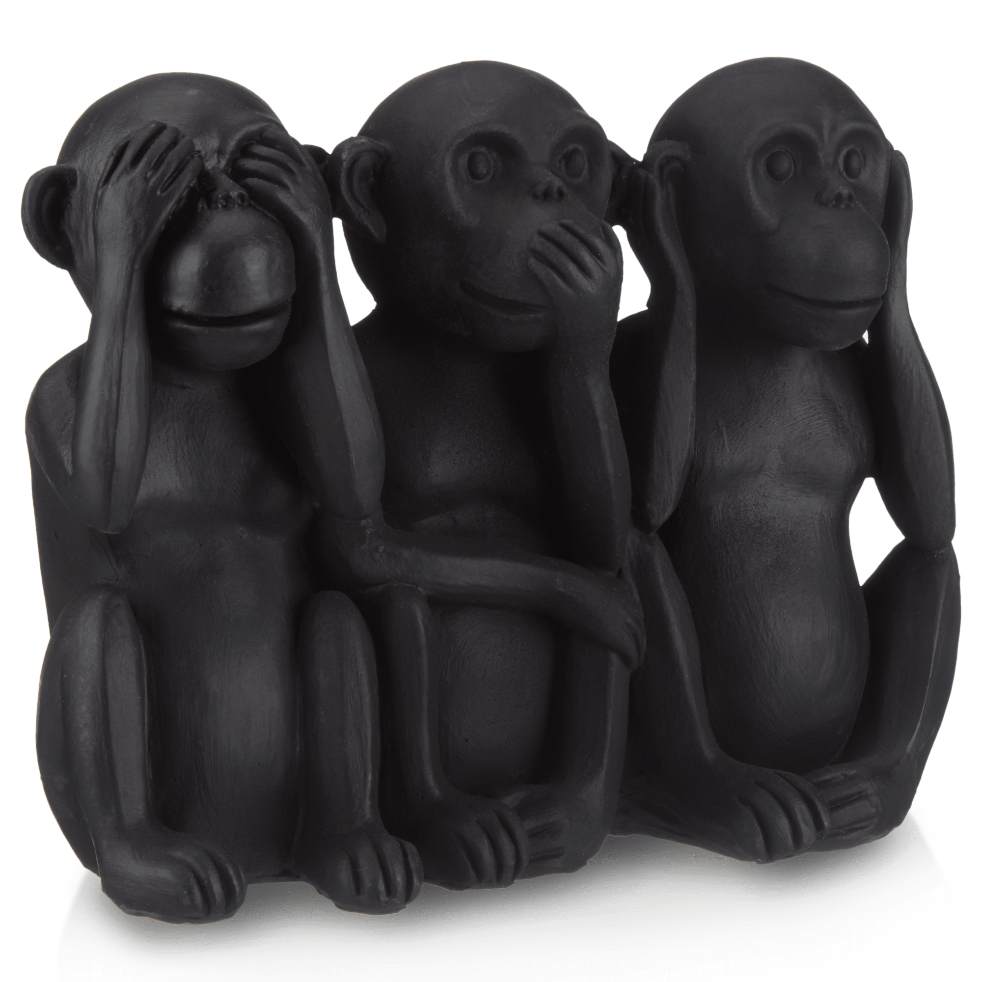 Statuettes des singes de la sagesse en résine