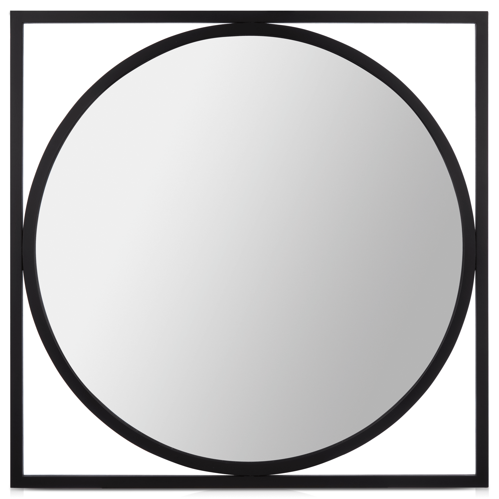 Miroir cercle dans carré noir