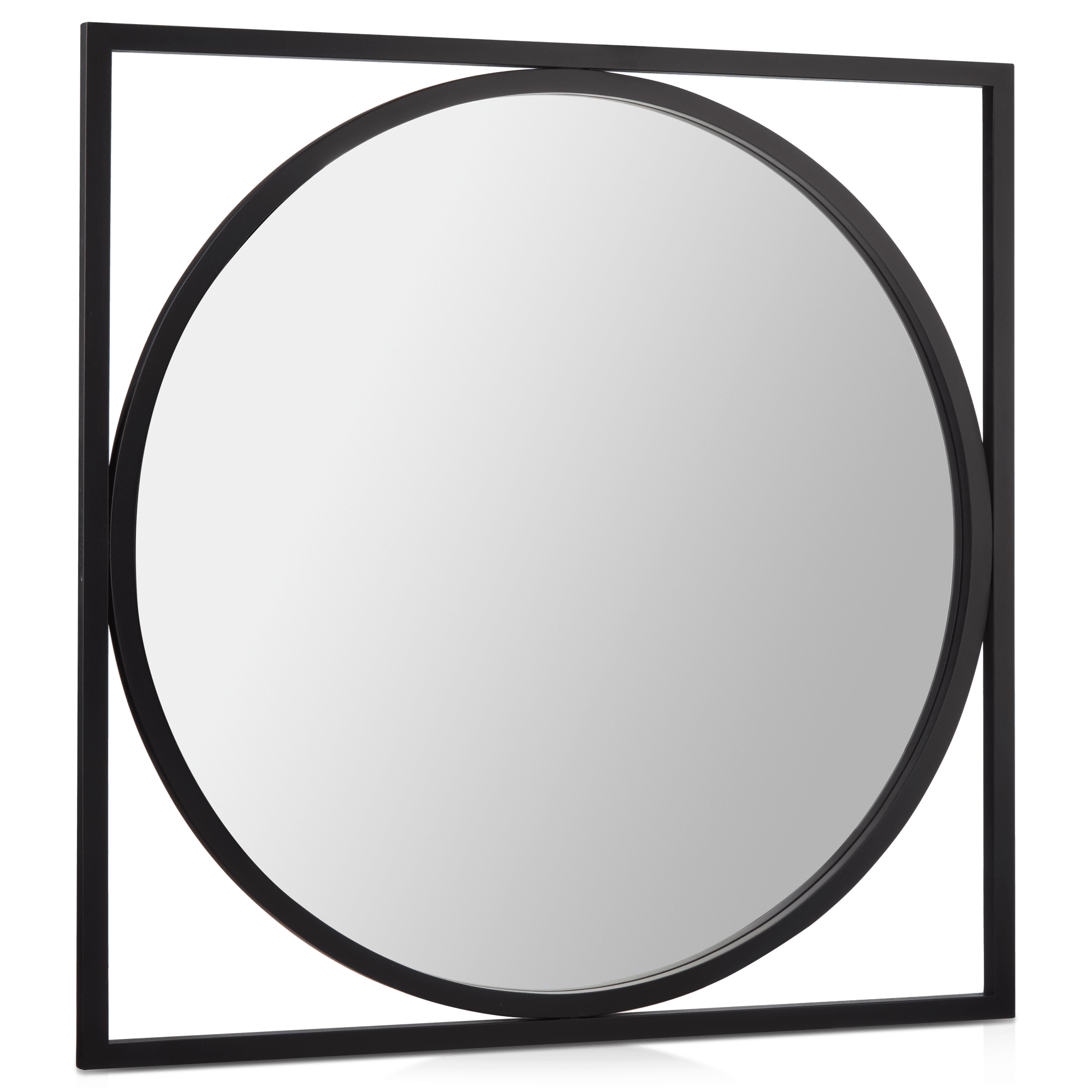 Miroir cercle dans carré noir