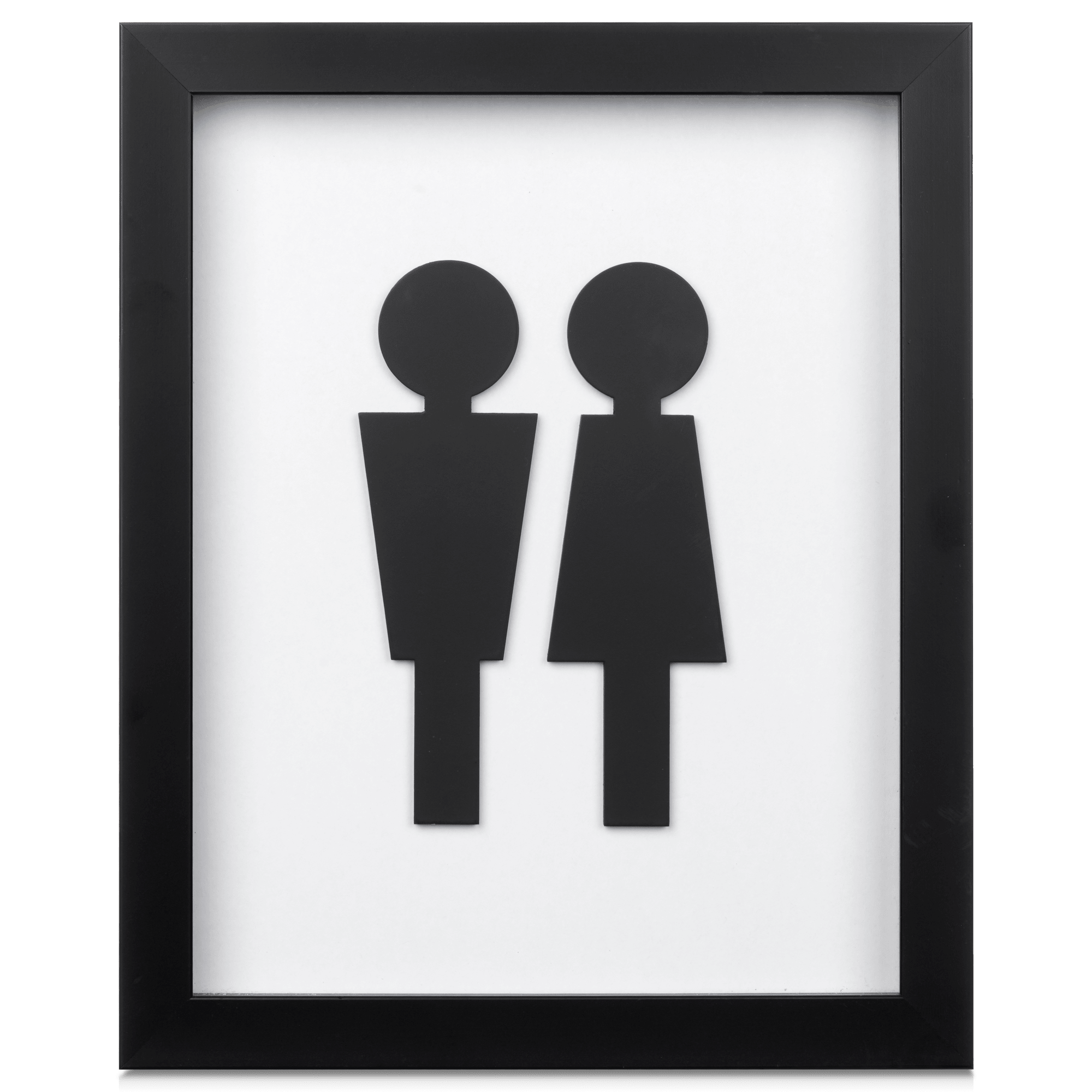 Man & Woman Silhouette Bathroom Shadow Box